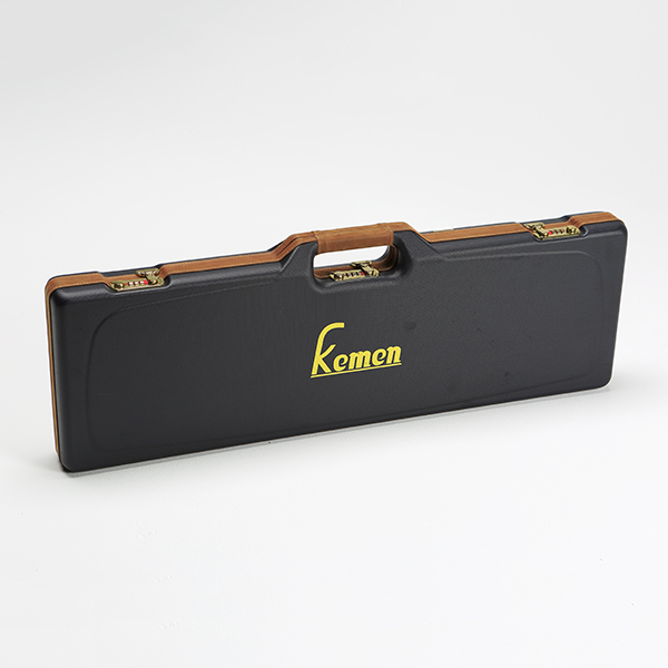 PVC kemen suitcase with leather rim